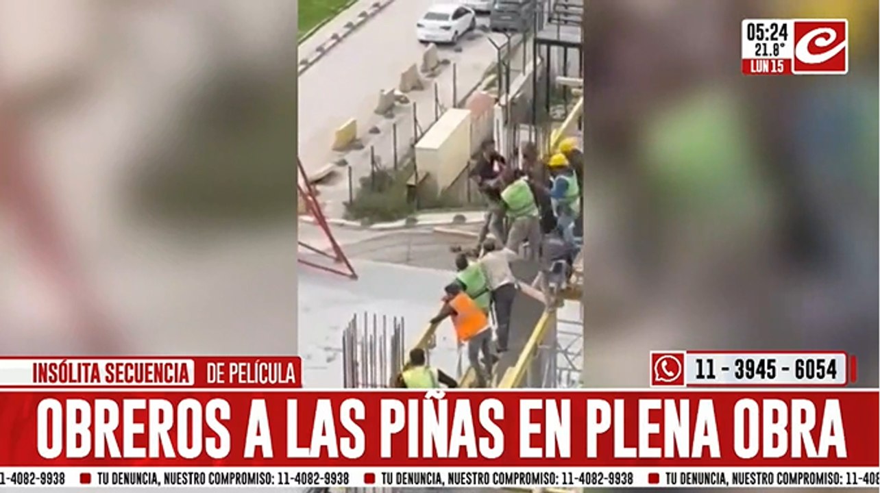 Obreros se desconocieron y se agarraron a las trompadas en plena obra