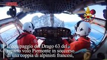 Cuneo, bloccati a 3.700 metri: lo spettacolare salvataggio di due alpinisti francesi