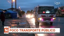 falta transporte público por la lluvia en Santa cruz