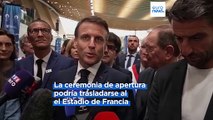 Macron dice que la ceremonia inaugural de los Juegos podría trasladarse al Estadio de Francia