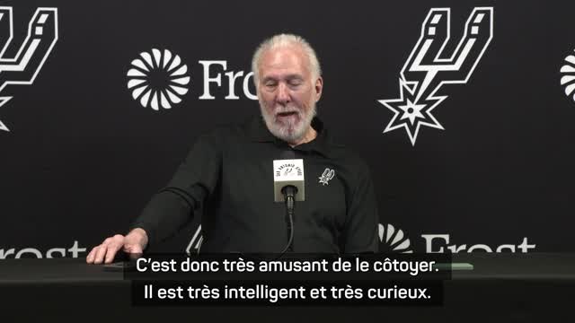 Spurs - Popovich : “Wembanyama est très intelligent et très curieux”