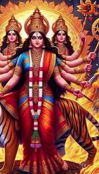 माँ दुर्गा का प्रथम स्वरूप शैलपुत्री।