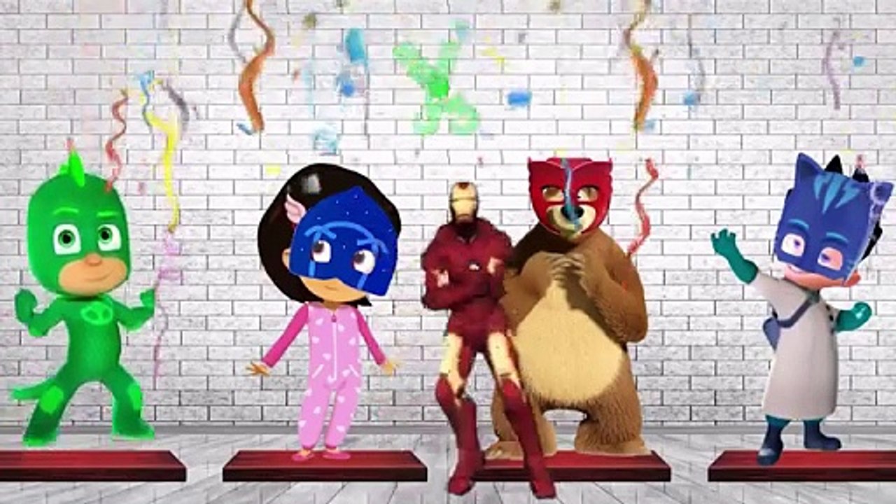 رؤوس خاطئة كرتون الكائن الفضائي الأخضر-- سبونج بوب ماشا والدب القط توم تعلم الوان اطفال _3