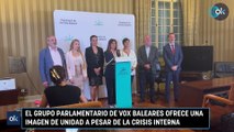 El grupo parlamentario de Vox Baleares ofrece una imagen de unidad a pesar de la crisis interna