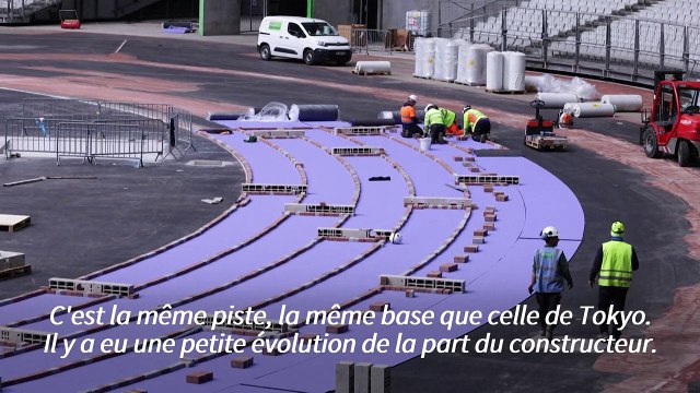 JO-2024: la piste d'athlétisme s'habille de violet