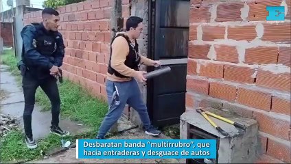 Desbaratan banda “multirrubro”, que hacía entraderas y desguace de autos