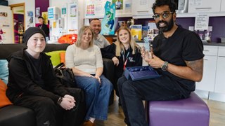 Comedian Romesh Ranganathan surprises young people with Aldey Hey visit