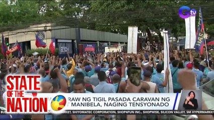 Unang araw ng tigil-pasada caravan ng Piston at Manibela, naging tensyonado | SONA