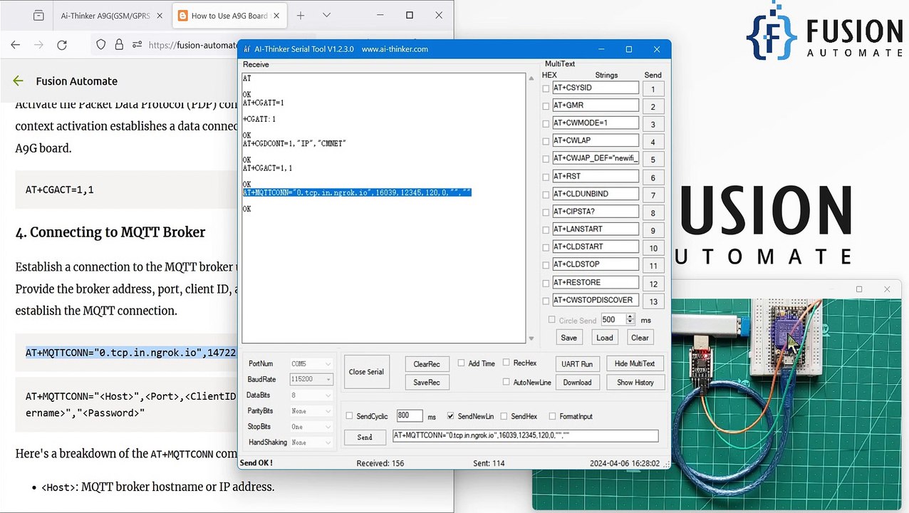 How to Connect with MQTT Broker and Subscribe to MQTT Topics from A9G
