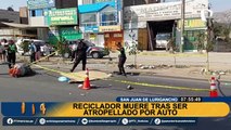 SJL: reciclador muere tras ser embestido por auto en Av. Fernando Wiesse