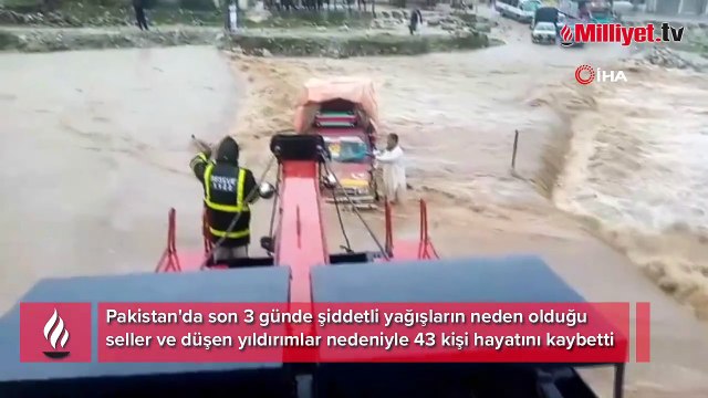 Pakistan'da şiddetli yağış! Sel ve yıldırımlarda 43 kişi hayatını kaybetti