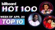 Billboard Hot 100 Top 10 Countdown For April 20th | Billboard News