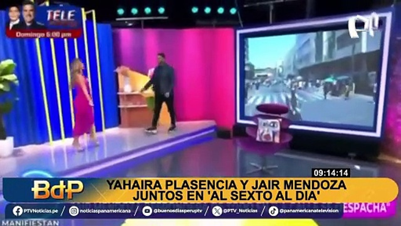 Así fue el reencuentro entre Yahaira Plasencia y Jair Mendoza en ‘Al Sexto Día’: “¿estás nerviosa?”