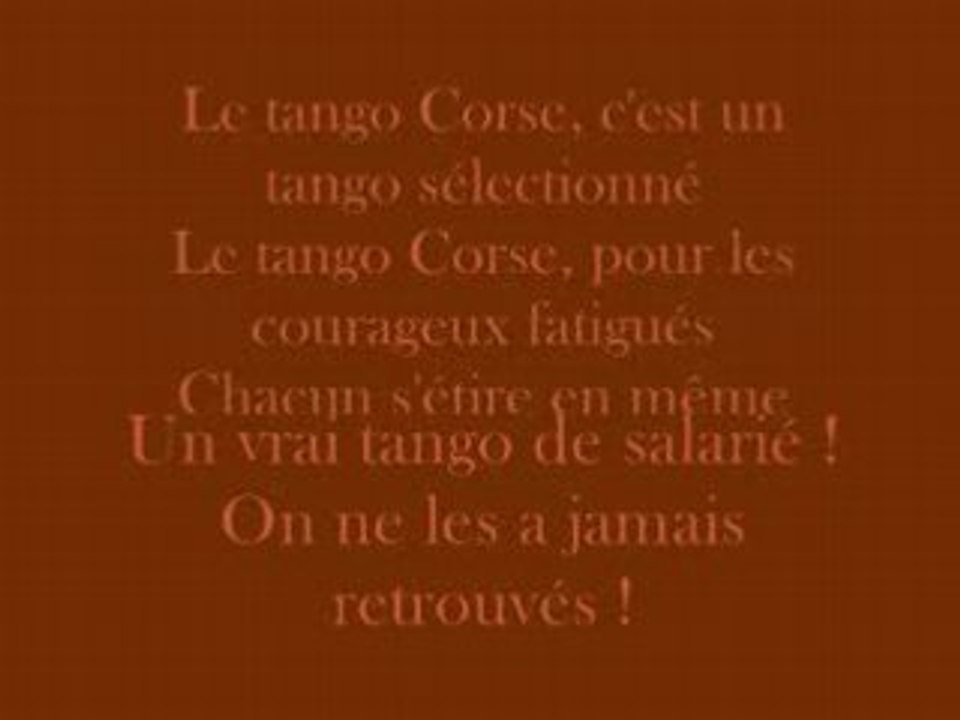 Fernandel - Tango Corse