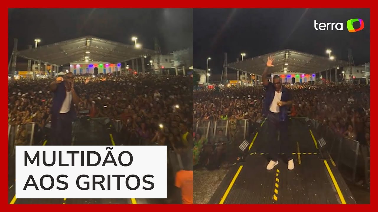 Leo Santana declara torcida a Davi do BBB durante show na Bahia
