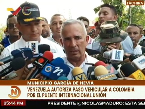 Táchira | Venezuela autoriza el paso vehicular hacia Colombia por el Puente Internacional La Unión