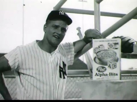 1960s Roger Maris Alpha Bits baseball cards TV commercial