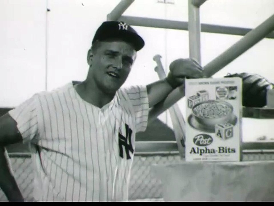 1960s Roger Maris Alpha Bits baseball cards TV commercial