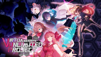VIRTUA UNLIMITED PROJECT is a 2D pixel-art style ACT game featuring VTuber characters