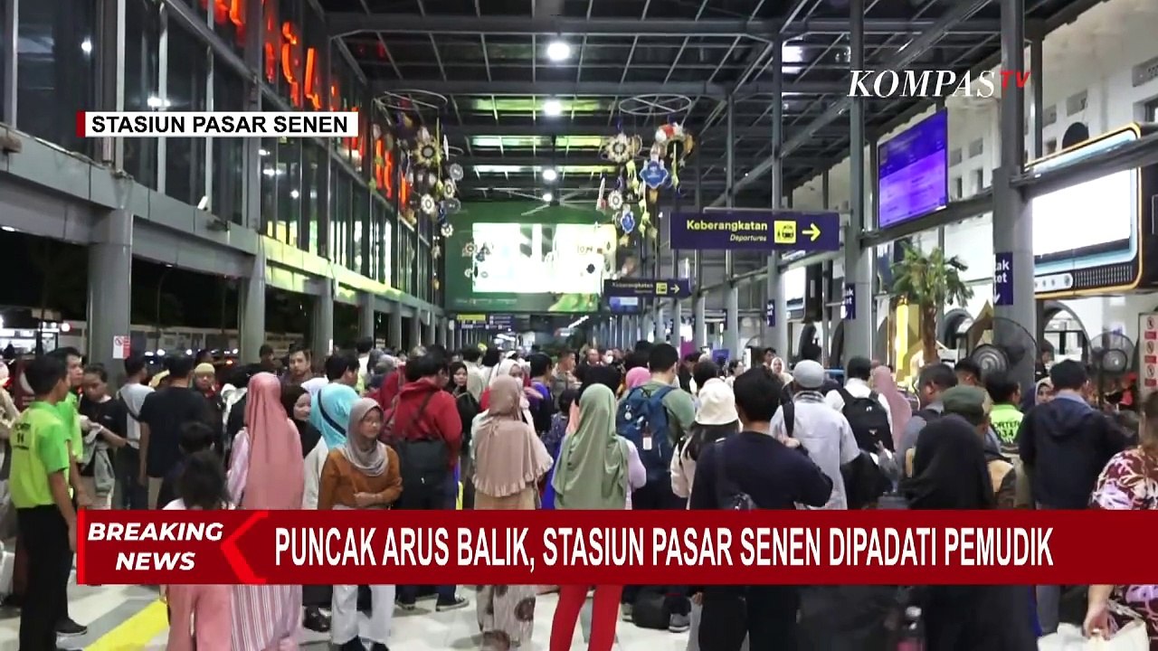 Puncak Arus Balik di Stasiun Pasar Senen Ramai Pemudik