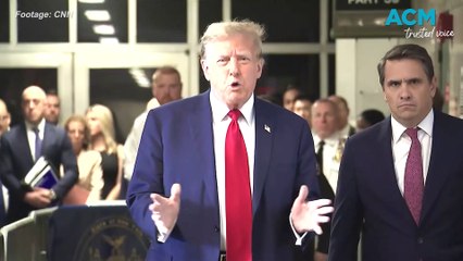 Donald Trump speaks ahead of hush money criminal trial