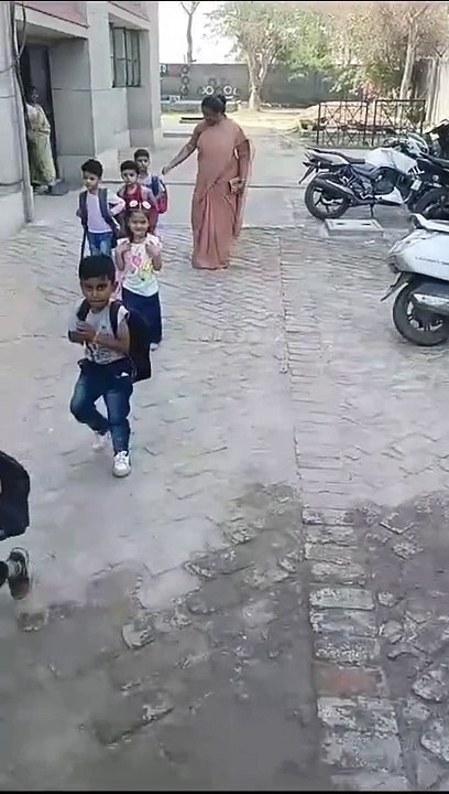 Trishu 3rd day in nursery class