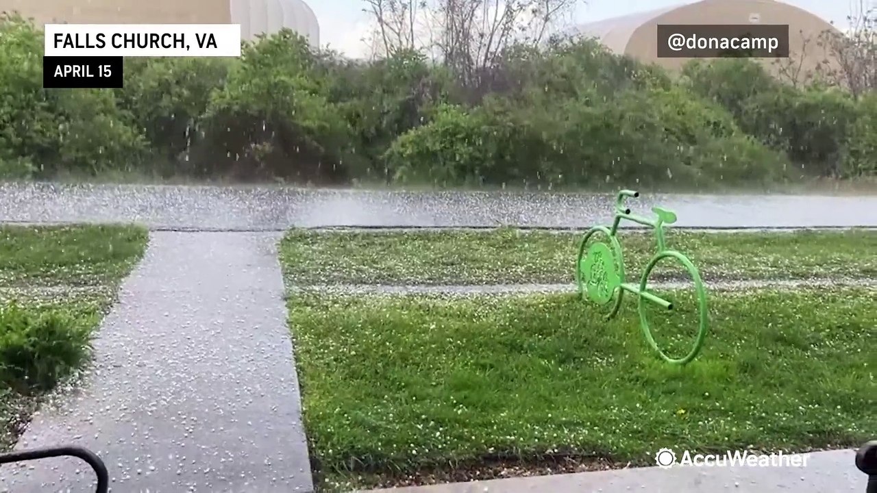 Hail pummels the Delmarva region