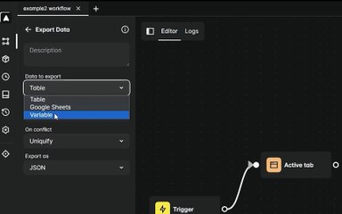 Export Data From Automa | Automa