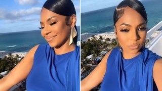 Ashanti shows baby bump for first time after announcing Nelly engagement