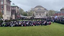 Pro-Palestine protesters occupy Columbia university lawn as arrests made