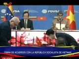 Venezuela y Vietnam firman acuerdos de cooperación binacional para el desarrollo económico y tecnológico