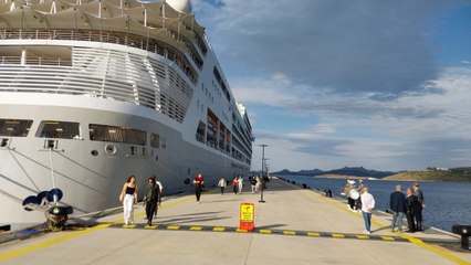 Yılın ilk kruvaziyeri Bodrum'a yanaştı