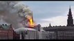 Videos show Copenhagen's Old Stock Exchange up in flames, collapsing