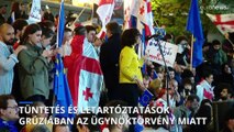 Tüntetés és letartóztatások Grúziában az ügynöktörvény miatt