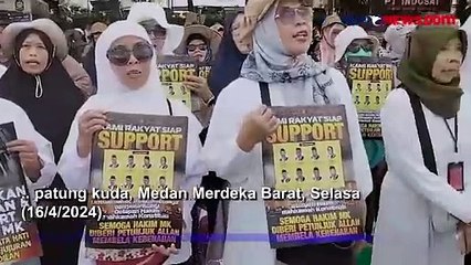 Doakan Hakim MK Jujur dan Adi, Massa Gelar Aksi 164 Istighosah Kubro di Patung Kuda