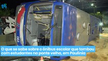 O que se sabe sobre o ônibus escolar que tombou com estudantes na ponte velha, em Paulínia