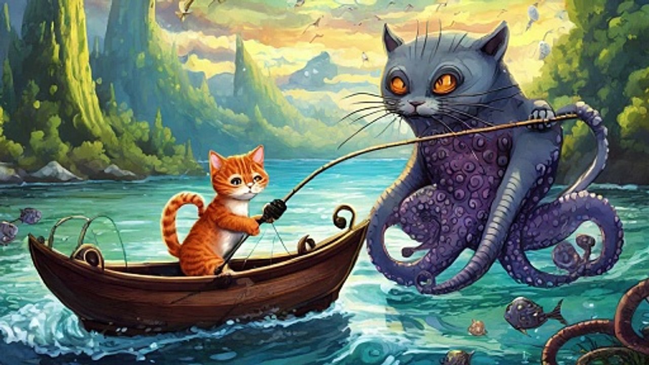 Octo-Monster Snatches Cat Dad #cutecat  #cat #catmemes #kitten #sad   #catvideos