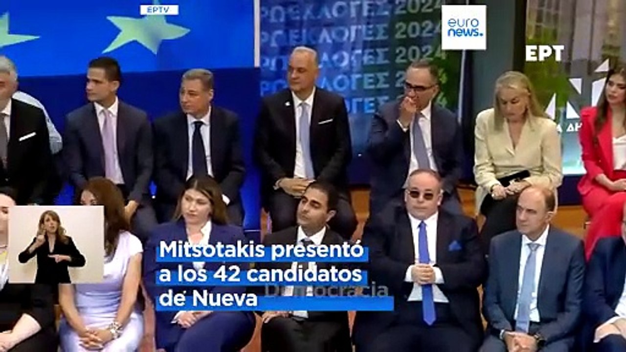 El Primer ministro griego Kyriakos Mitsotakis anuncia los candidatos de su partido a las elecciones europeas