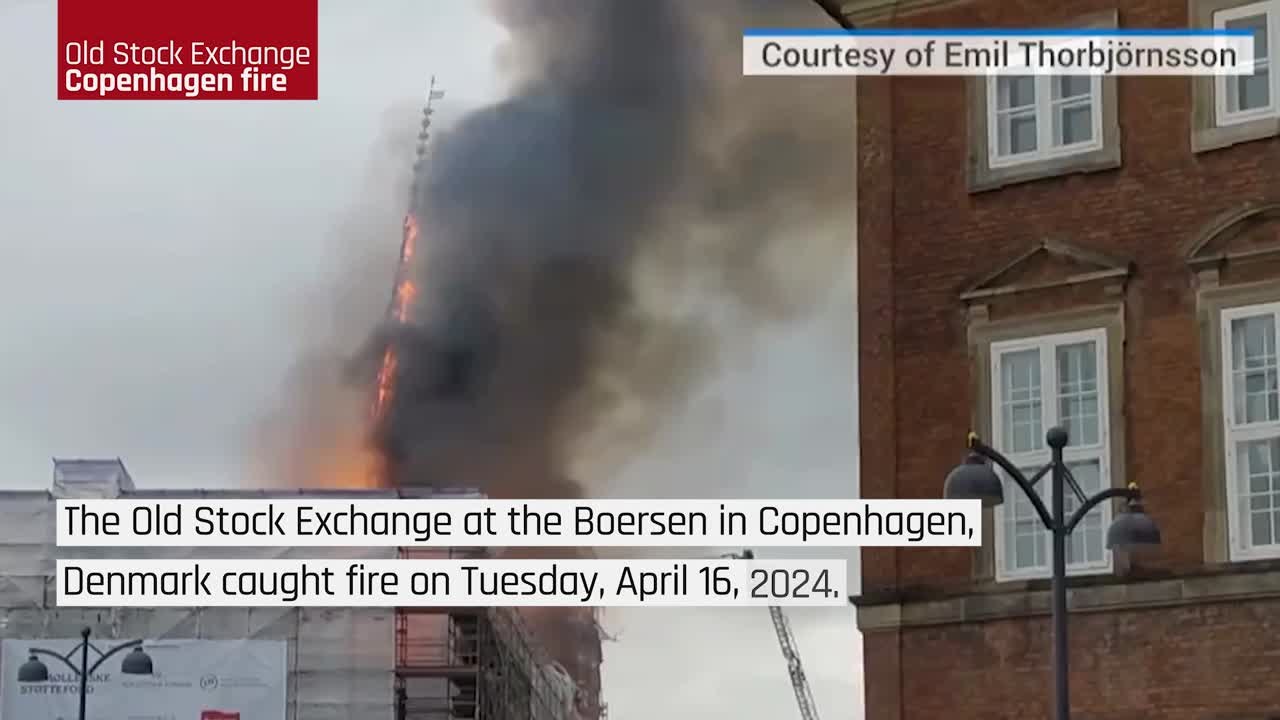 Watch ordinary Copenhagen citizens help save artwork from Old Stock Exchange fire