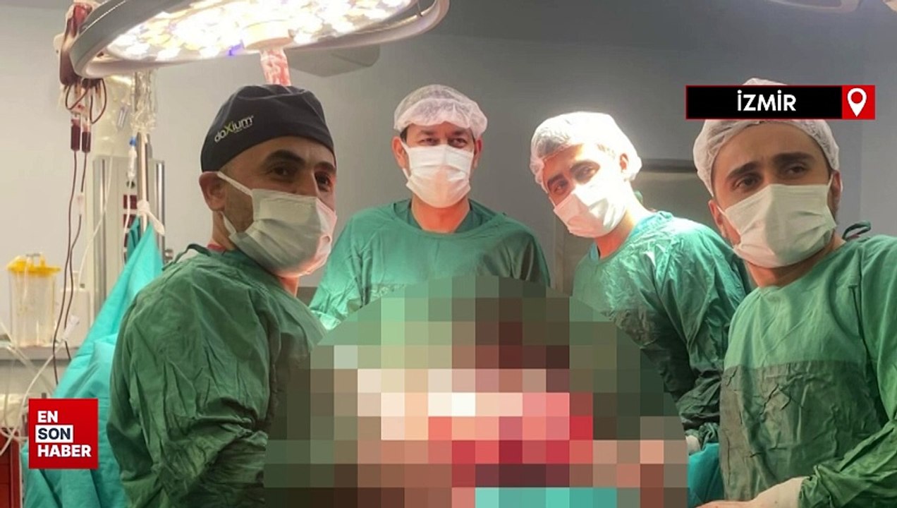 Böbrek ağrısıyla gitti, karnından 8 kiloluk tümör çıkarıldı