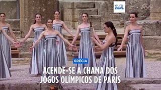 Tocha olímpica foi acesa na Grécia a 101 dias dos Jogos Olímpicos de Paris