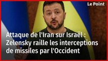 Attaque de l'Iran sur Israël : Zelensky raille les interceptions de missiles par l'Occident