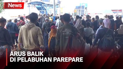 Ribuan Penumpang Arus Balik Lebaran Padati Pelabuhan Parepare