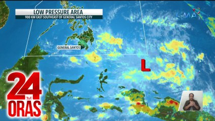 LPA sa labas ng PAR, binabantayan; mababa ang tsansang maging bagyo -- PAGASA | 24 Oras