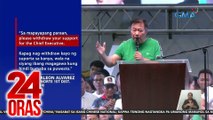 Panawagan ni Rep. Alvarez sa AFP kaugnay ng suporta kay PBBM, pinaiimbestigahan ng DOJ | 24 Oras