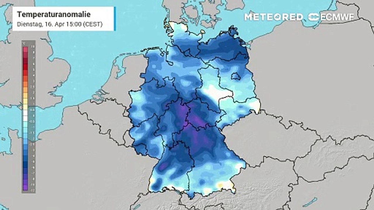 Kaltes Aprilwetter: Die Temperaturen liegen aktuell unter den langjährigen Mittelwerten!