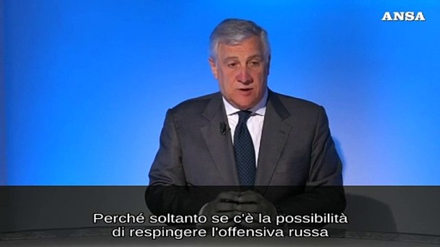 Tajani: L'Ucraina va aiutata per il rispetto del diritto internazionale
