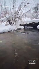 Van Gevaş Pınarbaşı Mahallesi Kış Mevsimi