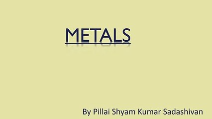 Exploring the Legacy of Metals: Pillai Shyam Kumar Sadashivan