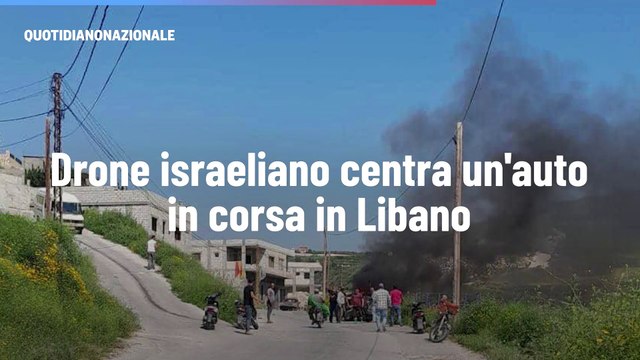 Drone israeliano centra un'auto in corsa in Libano